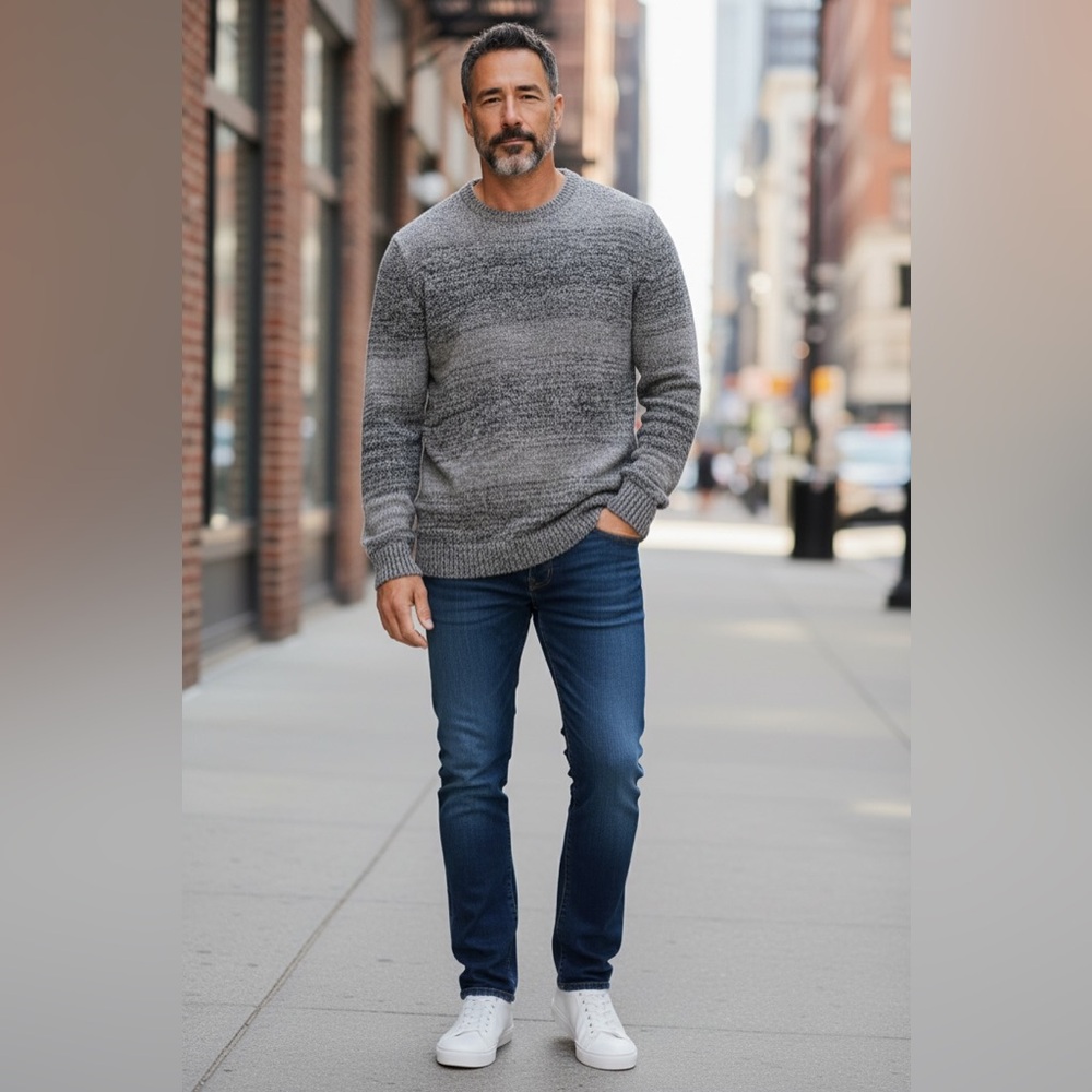 Men’s Barefoot Dreams Cozychic Gray Pullover sweater size large